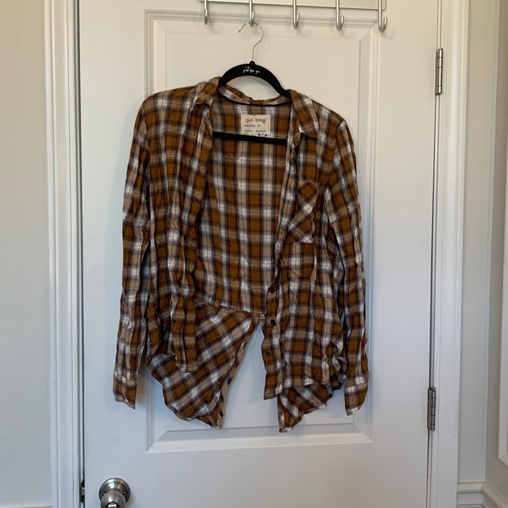 Plaid cropped shirt